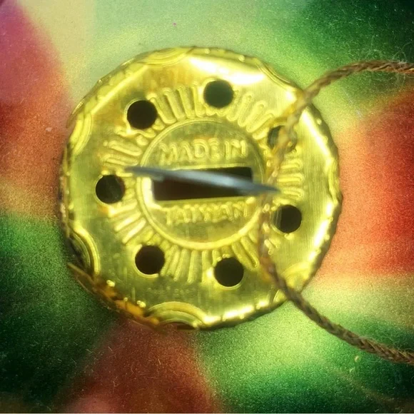 Multicolor Vintage Aurora Borealis Finish Glass Christmas Ornaments Set of 4 - Picture 3 of 3